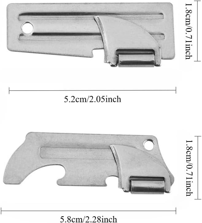FRKSMD-8pcs Stainless Steel Multi Function Can Opener, Smooth Edge Manual Can Opener With Bottle Opener Jar Opener Easy Open Tool for Kitchen, Camping