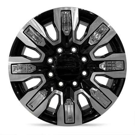For 2024-2025 GMC Sierra 3500 20 Inch Machined Face with Painted Inlay Black Alloy - New Take-Off Rim - Road Ready Car Wheel
