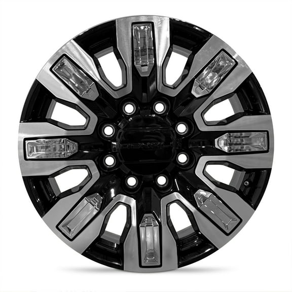 For 2024-2025 GMC Sierra 2500 20 Inch Machined Face with Painted Inlay Black Alloy - New Take-Off Rim - Road Ready Car Wheel