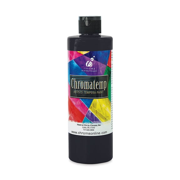 Chroma Chromatemp Artists' Tempera Paint - Black, Pint