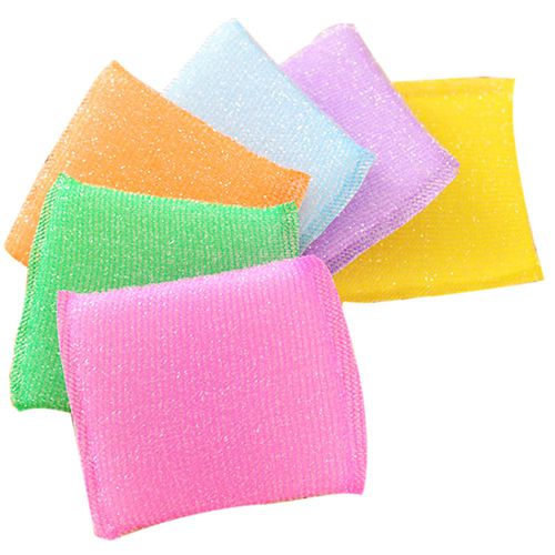SHIYAO 4Pcs Sponge Scouring Pads Kitchen Scouring Pads Double Sided Sponges Scrubbing Scourer