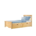 thumbnail image 3 of Max & Lily Twin Bed Frame with Storage Drawer, Solid Wood Platform Bed for Kids, Natural, 3 of 10