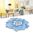 thumbnail image 2 of LEFU Lotus Flower Round Carpet Chinese Style Floor Mat Bedside Rug Non-Slip Absorbent Bathroom Kitchen Living Room Entrance Soft Comfortable Crystal Velvet 40x40cm, 2 of 10