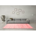 thumbnail image 3 of Ahgly Company Machine Washable Indoor Round Abstract Red Modern Area Rugs, 8' Round, 3 of 4