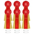 thumbnail image 1 of Uxcell 6 Pcs Cintas de Premio, Cinta de Premio para el Segundo Lugar en Competencias Deportivas, Roja, 1 of 7