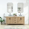 thumbnail image 3 of Javier 72" Bath Vanity in Spruce Antique Brown with White Grain Stone and Mirror, 3 of 20