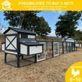 thumbnail image 5 of Gowoodhut 116"L Extra Large Chicken Coop 2 Story Wooden Poultry Cage with Run, 5 of 7