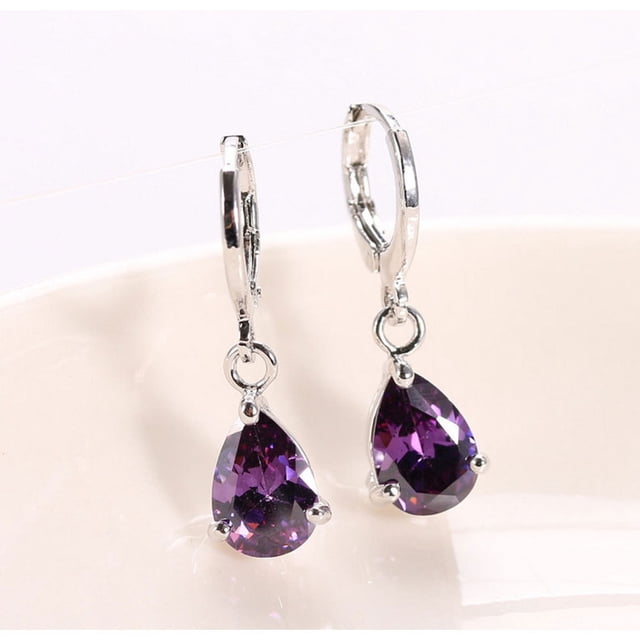 Fiudx Joyas Pendientes Colgantes Con forma De Lágrima De Moda 925, Pendientes Femeninos