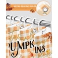 thumbnail image 4 of Owl Pumpkin Shower Curtain Set ，Waterproof Fabric Shower Curtains Fall Maple Leaf Shower Curtains for Bathroom,Bathroom Decor 66"x72", 4 of 7