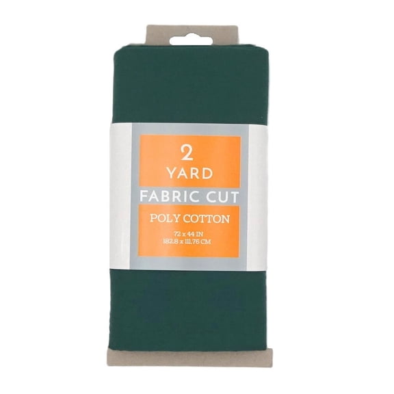 Shason Textile 2 Yard Cut Poly Cotton Fabric, Hunter Green, 44" Wide for Craft & Quilting Projects