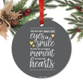 thumbnail image 2 of Round Metal Christmas Ornament, Adoption You Grew In My Heart Instead of My Tummy, Includes Ribbon and Gift Bag, 2 of 2
