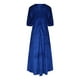 thumbnail image 5 of Puntoco Vestido De Manga Corta Con Cuello En V, Vestido Largo Con Lentejuelas De Media Manga Y Cuello En V De Color Sólido Para Mujer, Vestido De Noche Azul Xl, 5 of 6