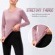 thumbnail image 2 of Camiseta de entrenamiento para mujer Camiseta elástica de secado rápido con empalme de malla de manga larga, 2 of 7