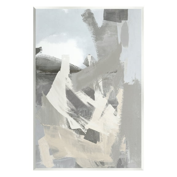 Stupell Industries Chaotic Grey Painting Abstract Painting Unframed Art Print Wall Art, 10 x 15