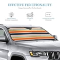 thumbnail image 3 of Kdxio Colorful Pastel Stripes Print Windshield Sun Shade, Foldable Sun Blocker for Car,Truck,SUV Automotive Interior Sun Protection,Reflective Shade for Front Windshield(Medium), 3 of 7