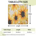 thumbnail image 2 of White Sunflower Pattern Square Fitted Tablecloth with Elastic Edge,Square Table Cover,Washable Elastic Table Cover for Home Kitchen Party Decor 34"x34", 2 of 6