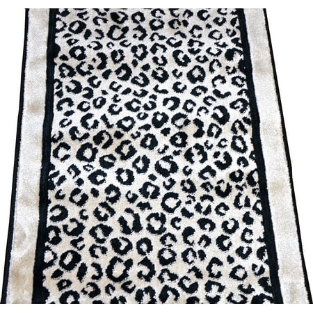 - Kenya Onyx Snow Leopard Stair or Hall Premium Nylon Carpet Runner Rug 27