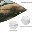 thumbnail image 3 of Fuzoiu Lake Forest Dinosaur A Print Square Pillow Cover,Hidden Zipper Design,Luxury Square Pillow Case, Throw Pillow,Couch Cushion-26"x26", 3 of 7