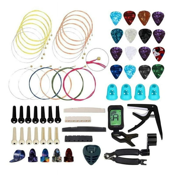 66pcs Guitar Bridge Pins String Pegs, Picks Bridge Pin Puller Guitar Accessories for Guitar Partial Kits Replacement