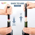 thumbnail image 3 of Air Pump Wine Bottle Opener Safe Portable Stainless Steel Pin Cork Remover Air Pressure Corkscrew Kitchen Tools Bar Accessories, 3 of 11