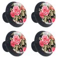 thumbnail image 2 of 4 Pcs Rose Knobs for Kitchen Cabinet Cupboard Dresser Bookcase Drawer Pulls Handles Round Home Decor, 2 of 8