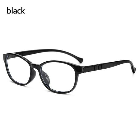 Children Boys Girls Eye Protection Online Classes Computer Comfortable Eyeglasses Anti Blue Light Ultra Light Frame Kids Glasses BLACK