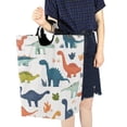 thumbnail image 4 of Yayeee Freestanding Laundry Hamper with Handle Collapsible Large Storage Basket for Clothes, Dinosaur Pattern, 4 of 7