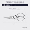 thumbnail image 3 of MITSUMOTO SAKARI Japanese Kitchen Scissors All Purpose, 8.5 inch All Steel Heavy Duty Kitchen Shears, Professional Removable Poultry Shears for Cutting Chicken, Fish and Bones, 3 of 9
