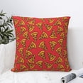 thumbnail image 4 of Honeii Pizza Cartoon Print Throw Pillow, Square Decorative Pillow Forms Soft Fluffy Plump Pillow Decorative Pillow Inserts,Couch Pillows-20"x20", 4 of 7