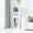 white-2, variant on MIN EN WIN Rustic Brown 4 Tier Storage Cabinet 45.67 Tall Narrow Bookshelf with 30 lbs Per Shelf Capacity for Home Office