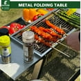 thumbnail image 2 of Small Folding Table, Easy for Storage, Compact and Portable Picnic Table for Grill, Outdoor Camping, Garden, Patio, Dining, BBQ, Party, Market, 2Ft (Small, Black), 2 of 8