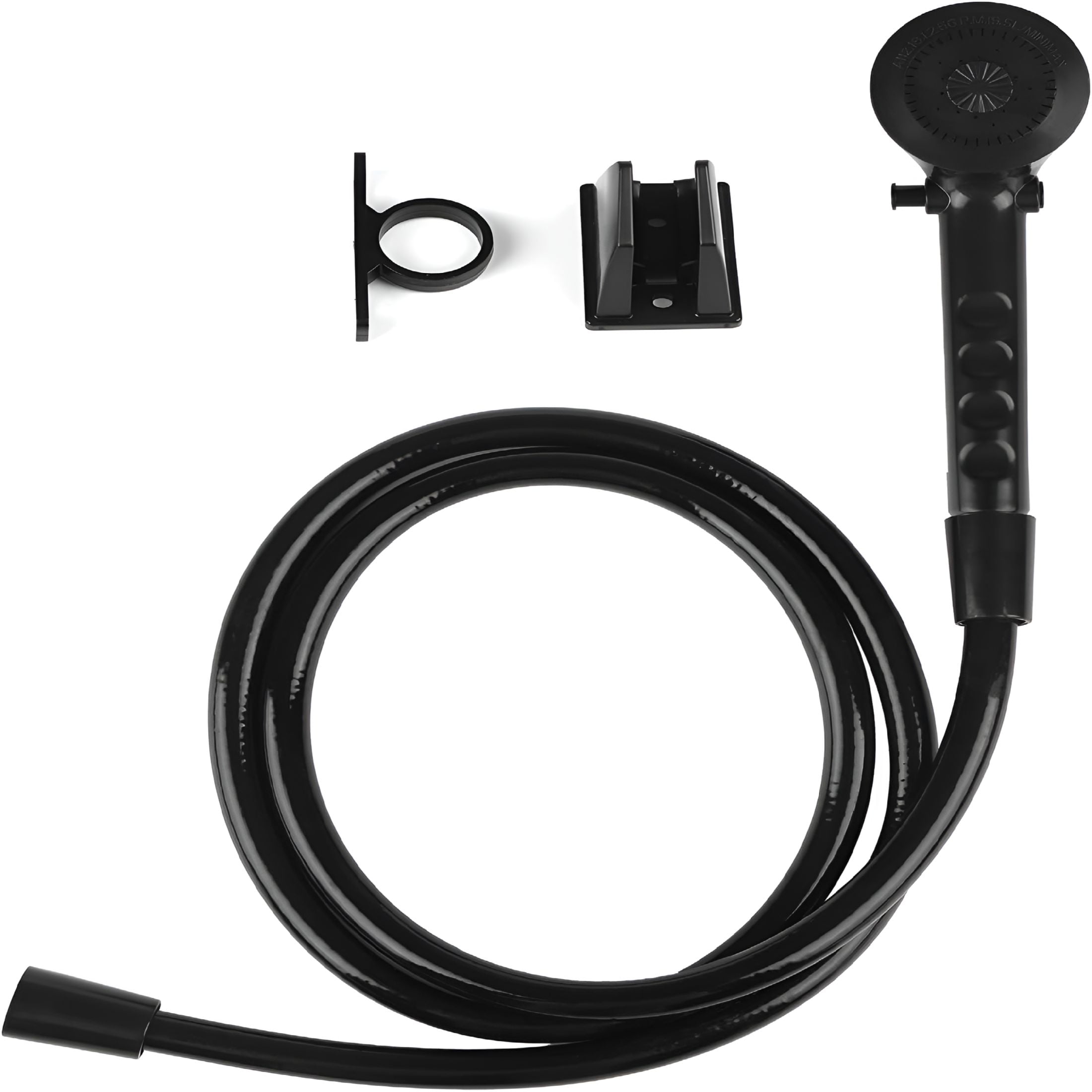 HIBIBUD Rv Shower Head with Hose - Non-Metallic Outdoor Rv Shower Kits Replacement with Pause Function for Rvs, Fifth Wheels, Motor Homes, Travel Trailers, Campers, Boats, Black
