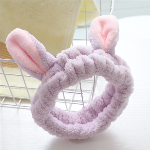 Bonitas y lindas orejas de conejo tridimensionales, banda para el cabello para lavarse la cara, mascarilla de maquillaje, banda para el cabello, accesorios para el cabello de estilo coreano
