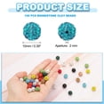 thumbnail image 2 of Uxcell Rhinestone Beads, Clay Rhinestone Beads Disco Ball Beads Diamond Spacer Beads Crystal Sparkle Shiny Round 150Pcs Peacock Blue 10mm, 2 of 7