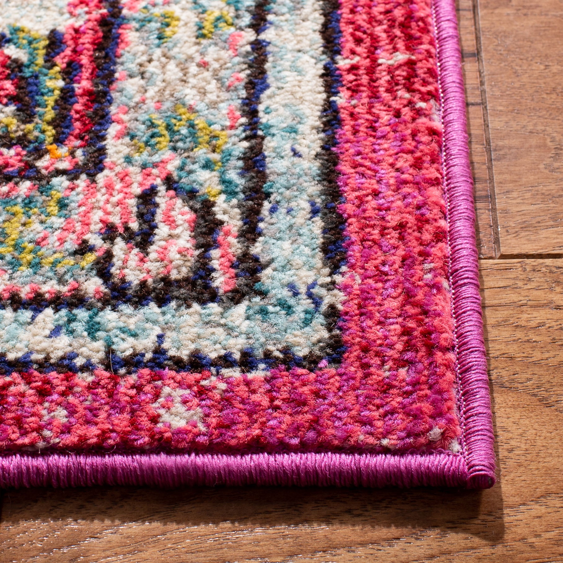 SAFAVIEH Madison Dalia Oriental Area Rug, Fuchsia/Blue, 5'3" x 7'6"