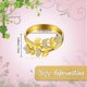 thumbnail image 2 of 12 piezas de anillo de servilleta de Navidad anillo de servilleta de hoja hebilla, oro Afortunado Sencillez, 2 of 5