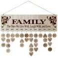 thumbnail image 1 of Cadeaux pour Maman / Grand-Mère / Papa de Fille / Fils - Diy Calendrier de Rappel d'Anniversaire en Bois de Famille, 1 of 5