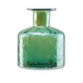thumbnail image 3 of Northlight 12.5" Diamond Patterned Hand Blown Glass Vase - Green, 3 of 3