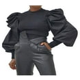 thumbnail image 4 of Women Tees Patchwork Elegant Puff Long Sleeve Jumper Pullover Tops, 4 of 6