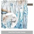 thumbnail image 6 of Valances for Kitchen Windows Coral Starfish Valance Curtains for Living Room, Summer Ocean Rod Pocket Window Valance Red Window Treatment for Bathroom Bedroom 54x18inch, Washable, 6 of 6