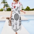 thumbnail image 3 of Paris France Travel Theme Design Long Sleeved Shirt Dress Women's dresses cocktail dresses dress women summer 2024, 3 of 6