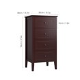 thumbnail image 2 of Homfa 4 Drawer Dresser for Bedroom, Wood Nightstand Chest of Drawers with Tall Leg, Dark Brown, 2 of 7
