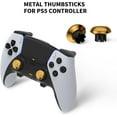 thumbnail image 3 of Prociv 10 in 1 Metal Thumbsticks for PS5 Edge Controller, 6 Analog Stick Joystick 4 Back Paddles Triggers Buttons Interchangeable Replacement for PS5 Edge Controller (Gold), 3 of 7