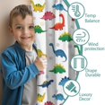 thumbnail image 3 of Blackout Kids Curtains,Colorful Dinosaur Assortment Pattern Childrens Insulated Curtains Set Of 2,Bedroom Essentials,Toddler Room Decor 52"x84", 3 of 5