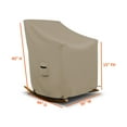 thumbnail image 2 of Rocking Chair Cover 12 Oz Waterproof - 100% Weather Resistant PVC Coated Patio Furniture Cover with Air Pockets & Drawstring for Snug Fit (45" (H) X 36" (W) X 44" (D) X 15" (FH), Beige), 2 of 6