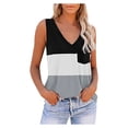 thumbnail image 2 of Women Sleeveless V Neck Workout Tops Printed Running Casual Athletic T Shirts Sheer Top Alien Top Women Base Top Sleeveless Women Training Performer Top Dressy Shirt Metallic Top Women 3 Shirts N Back, 2 of 4