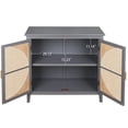 thumbnail image 5 of Sideboard Buffet Cabinet with 2 Rattan Doors, Freestanding Wood Accent Storage Cabinet Console Table, 5 of 8