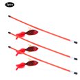 thumbnail image 1 of 3PCS Funny Fish Shaped Elastic String Feather Cat Stick Teaser Wand Pet Training ToyRed, 1 of 10