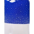 thumbnail image 6 of TiaoBug Kids Girls Dance Crop Top Sleeveless Cutout Shiny Rhinestone Gymnastics Sports Athletic Tank Top Royal Blue 10, 6 of 7