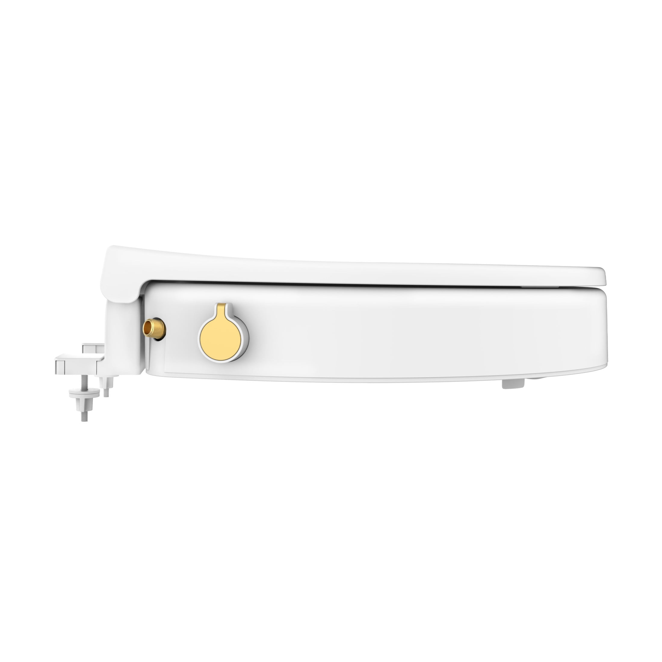 Ryse 3 in. Raised Elongated Soft Close ADA Compliant Toilet Seat with Bidet in Glossy White
